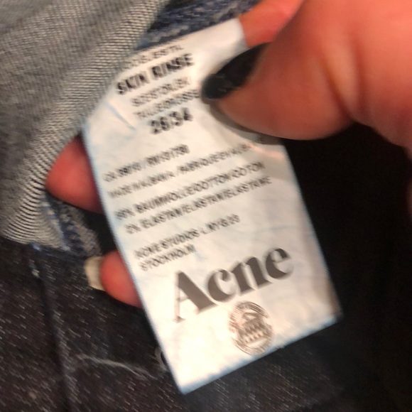 ACNE DARK INDIGO SUPER SKINNY UNIQUE JEANS - Picture 8 of 8